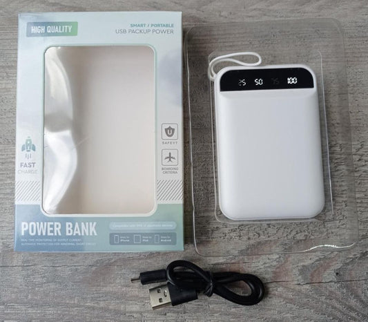 ULTRA POWER BANK 10.000 AMPERIOS ENTRADA TIPO C TIPO MICRO  2 PUERTOS USB