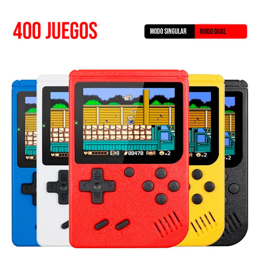 Consola de juegos portátil 400 en 1, juguete Retro con pantalla compatible con Televisor y control adicional